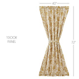 Dorsey Gold Door Panel Curtain-Lange General Store