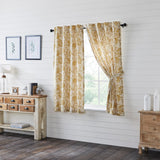 Dorsey Gold Short Panel Curtains-Lange General Store