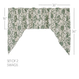 Dorsey Green Swag Curtains-Lange General Store