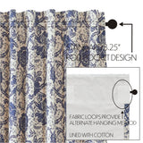 Dorsey Navy Extra Long Panel Curtain-Lange General Store