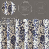 Dorsey Navy Extra Long Panel Curtain-Lange General Store