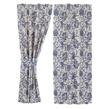 Dorsey Navy Short Panel Curtains-Lange General Store