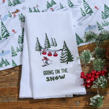 Down Hill Run Dishtowel