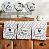 Down Home Chicken Crossing Tea Towel Set of 3-Lange General Store