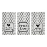 Down Home Chicken Crossing Tea Towel Set of 3-Lange General Store