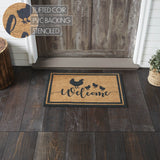 Down Home Hens & Chicks Welcome Door Mat-Lange General Store