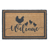 Down Home Hens & Chicks Welcome Door Mat-Lange General Store