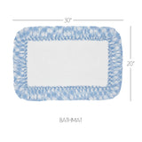 Dusk Blue Buffalo Check Bath Mat