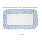 Dusk Blue Buffalo Check Bath Mat