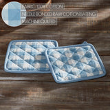 Dusk Blue Check Pot Holder-Lange General Store