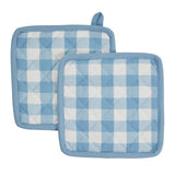 Dusk Blue Check Pot Holder-Lange General Store