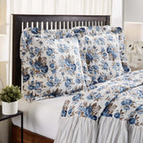 Dusk Blue Floral Euro Sham-Lange General Store