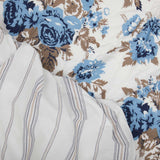 Dusk Blue Floral Ruffled Coverlet-Lange General Store