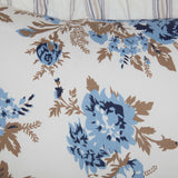 Dusk Blue Floral Ruffled Pillow-Lange General Store