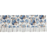 Dusk Blue Floral Ruffled Valance-Lange General Store