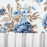 Dusk Blue Floral Ruffled Valance-Lange General Store