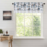 Dusk Blue Floral Ruffled Valance-Lange General Store