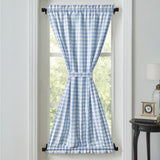 Dusk Buffalo Blue Check Door Panel Curtain-Lange General Store