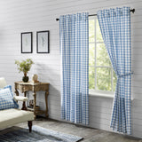 Dusk Buffalo Blue Check Panel Curtains-Lange General Store