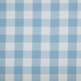 Dusk Buffalo Blue Check Ruffled Prairie Short Panel Curtains-Lange General Store