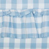 Dusk Buffalo Blue Check Ruffled Shower Curtain