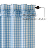 Dusk Buffalo Blue Check Ruffled Shower Curtain