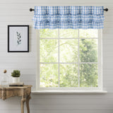 Dusk Buffalo Blue Check Ruffled Valance - Lange General Store