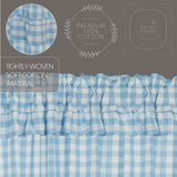 Dusk Buffalo Blue Check Ruffled Valance