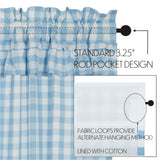 Dusk Buffalo Blue Check Ruffled Valance