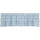 Dusk Buffalo Blue Check Ruffled Valance