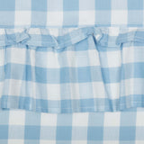 Dusk Buffalo Blue Check Ruffled Valance