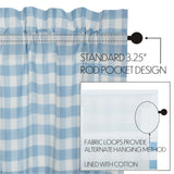 Dusk Buffalo Blue Check Valance