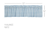 Dusk Buffalo Blue Check Valance