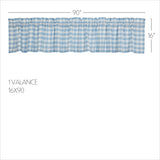 Dusk Buffalo Blue Check Valance