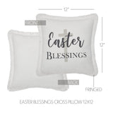 Easter Blessings Cross Pillow-Lange General Store