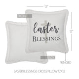 Easter Blessings Cross Pillow-Lange General Store