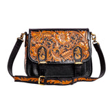 Ebony Scarlett Hand-Tooled Shoulder Bag-Lange General Store