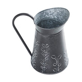 Embossed Vines Galvanized Pitcher-Lange General Store