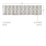 Embroidered Bee Valance
