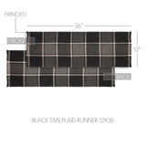 Exton Black Table Runner-Lange General Store