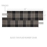 Exton Black Table Runner-Lange General Store