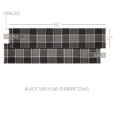 Exton Black Table Runner-Lange General Store