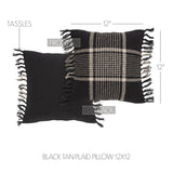 Exton Black Tan Plaid Pillow-Lange General Store