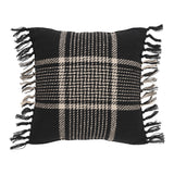 Exton Black Tan Plaid Pillow-Lange General Store