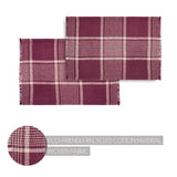 Exton Burgundy Plaid Placemat Set of 2-Lange General Store