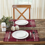 Exton Burgundy Plaid Placemat Set of 2-Lange General Store