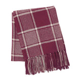 Exton Burgundy Tan Plaid Throw-Lange General Store