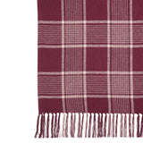 Exton Burgundy Tan Plaid Throw-Lange General Store