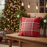 Exton Red Plaid Pillows-Lange General Store