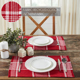 Exton Red Plaid Placemat Set of 2-Lange General Store